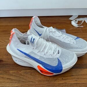 Nike White with Blue and Orange Accents Sneakers
